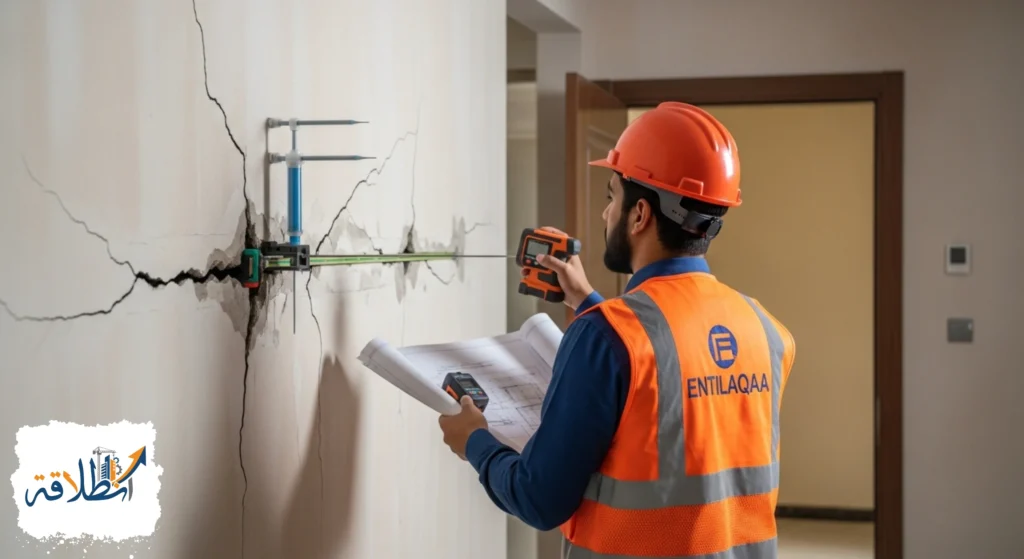 افضل خدمات معالجة تشققات المباني بالرياض من شركة انطلاقة